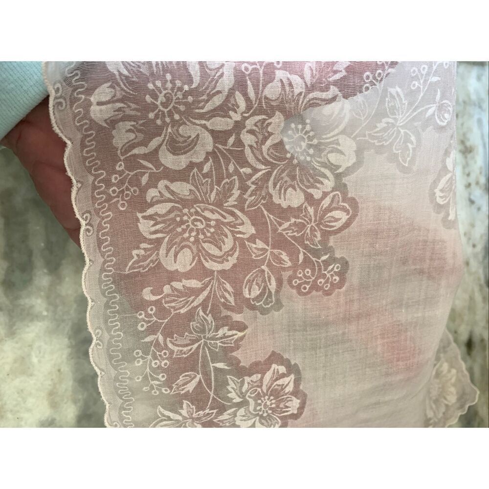 Pink Vintage Floral Handkerchief #unique